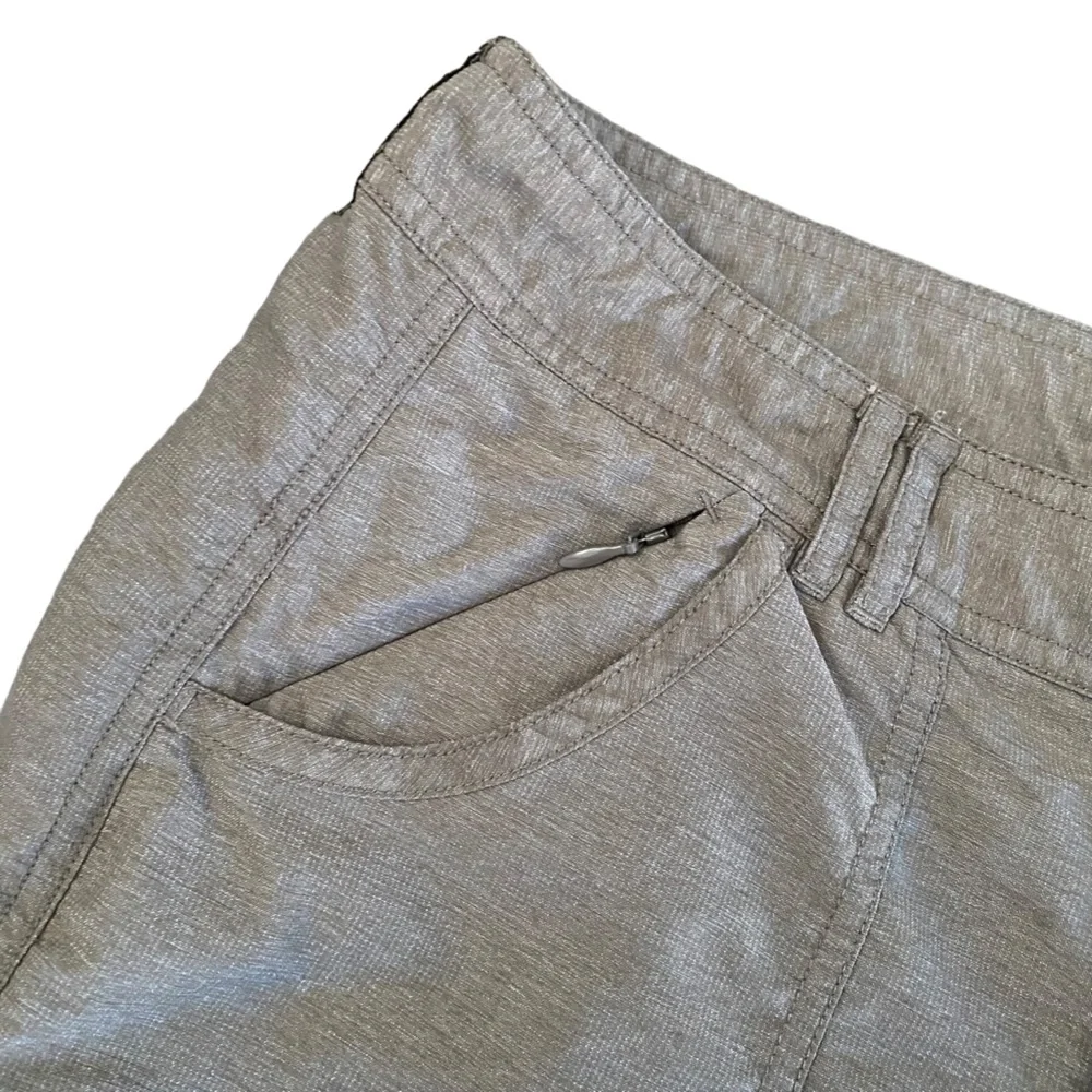 North Face Heather Brown Adjustable Hem Nylon Blend Shorts 4 - Picture 4 of 16